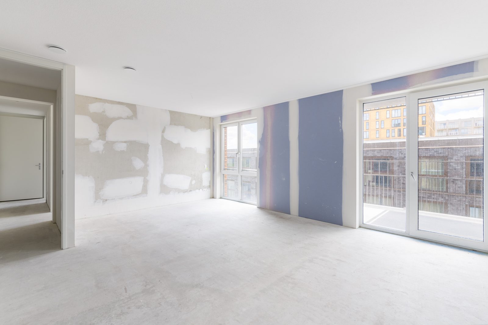 Voor - casco appartement 1, project Willow MIX Amsterdam